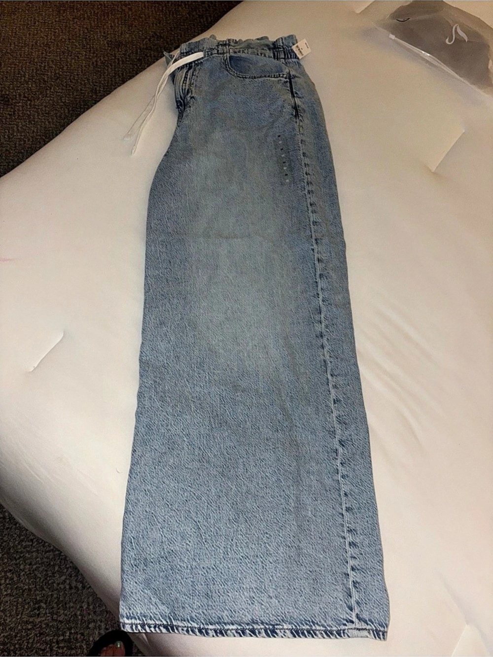 Gap Baggy Paperbag Waist Jeans Blue Relaxed Fit